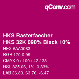 Farbcode: HKS Rasterfaecher - HKS 32K 090% Black 10% | qconv.com