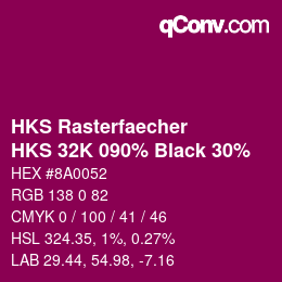 Farbcode: HKS Rasterfaecher - HKS 32K 090% Black 30% | qconv.com