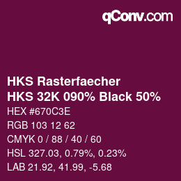 Código de color: HKS Rasterfaecher - HKS 32K 090% Black 50% | qconv.com