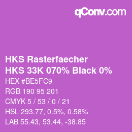 Código de color: HKS Rasterfaecher - HKS 33K 070% Black 0% | qconv.com