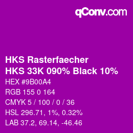 Código de color: HKS Rasterfaecher - HKS 33K 090% Black 10% | qconv.com