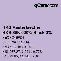 Color code: HKS Rasterfaecher - HKS 36K 030% Black 0% | qconv.com