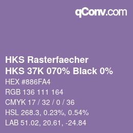 Código de color: HKS Rasterfaecher - HKS 37K 070% Black 0% | qconv.com
