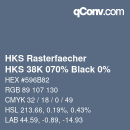 Color code: HKS Rasterfaecher - HKS 38K 070% Black 0% | qconv.com