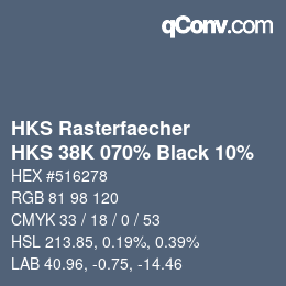 Código de color: HKS Rasterfaecher - HKS 38K 070% Black 10% | qconv.com