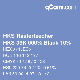 Code couleur: HKS Rasterfaecher - HKS 39K 060% Black 10% | qconv.com