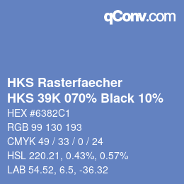 Código de color: HKS Rasterfaecher - HKS 39K 070% Black 10% | qconv.com
