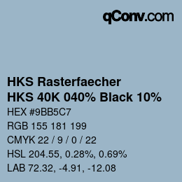 Código de color: HKS Rasterfaecher - HKS 40K 040% Black 10% | qconv.com