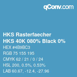 Color code: HKS Rasterfaecher - HKS 40K 080% Black 0% | qconv.com