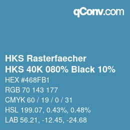 Color code: HKS Rasterfaecher - HKS 40K 080% Black 10% | qconv.com