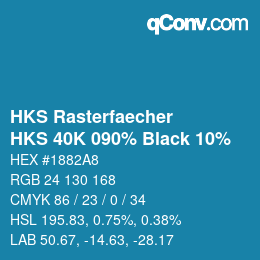 カラーコード: HKS Rasterfaecher - HKS 40K 090% Black 10% | qconv.com