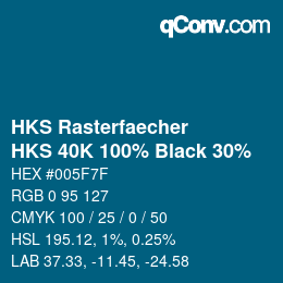 カラーコード: HKS Rasterfaecher - HKS 40K 100% Black 30% | qconv.com