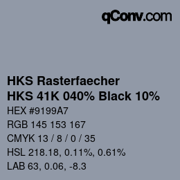 Color code: HKS Rasterfaecher - HKS 41K 040% Black 10% | qconv.com