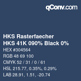 Color code: HKS Rasterfaecher - HKS 41K 090% Black 0% | qconv.com