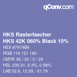 Color code: HKS Rasterfaecher - HKS 42K 060% Black 10% | qconv.com