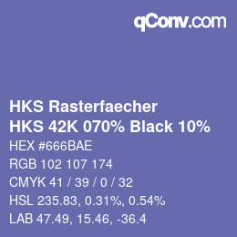 Color code: HKS Rasterfaecher - HKS 42K 070% Black 10% | qconv.com