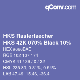 Code couleur: HKS Rasterfaecher - HKS 42K 070% Black 10% | qconv.com