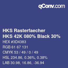 Código de color: HKS Rasterfaecher - HKS 42K 080% Black 30% | qconv.com