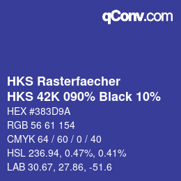 Color code: HKS Rasterfaecher - HKS 42K 090% Black 10% | qconv.com