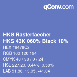 Código de color: HKS Rasterfaecher - HKS 43K 060% Black 10% | qconv.com