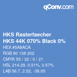 Código de color: HKS Rasterfaecher - HKS 44K 070% Black 0% | qconv.com