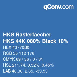 Code couleur: HKS Rasterfaecher - HKS 44K 080% Black 10% | qconv.com