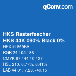 Color code: HKS Rasterfaecher - HKS 44K 090% Black 0% | qconv.com