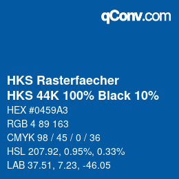 カラーコード: HKS Rasterfaecher - HKS 44K 100% Black 10% | qconv.com