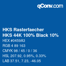 Color code: HKS Rasterfaecher - HKS 44K 100% Black 10% | qconv.com