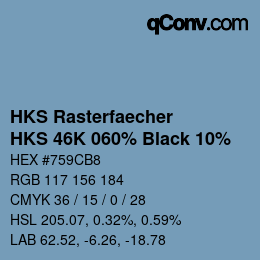 Color code: HKS Rasterfaecher - HKS 46K 060% Black 10% | qconv.com