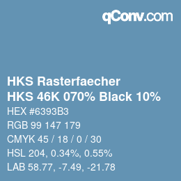 Color code: HKS Rasterfaecher - HKS 46K 070% Black 10% | qconv.com