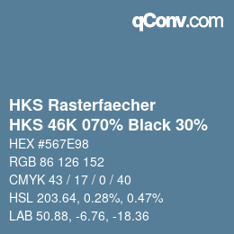 カラーコード: HKS Rasterfaecher - HKS 46K 070% Black 30% | qconv.com
