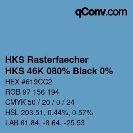 Código de color: HKS Rasterfaecher - HKS 46K 080% Black 0% | qconv.com