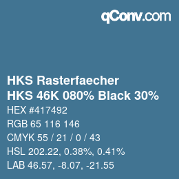 Color code: HKS Rasterfaecher - HKS 46K 080% Black 30% | qconv.com