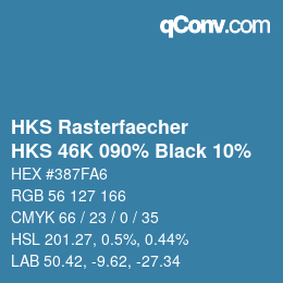 カラーコード: HKS Rasterfaecher - HKS 46K 090% Black 10% | qconv.com
