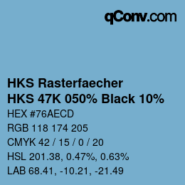 Color code: HKS Rasterfaecher - HKS 47K 050% Black 10% | qconv.com