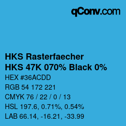 Color code: HKS Rasterfaecher - HKS 47K 070% Black 0% | qconv.com