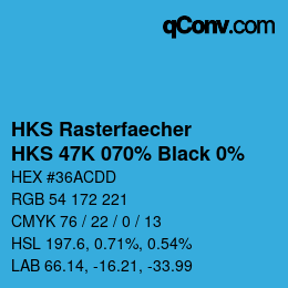 Código de color: HKS Rasterfaecher - HKS 47K 070% Black 0% | qconv.com