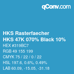 Color code: HKS Rasterfaecher - HKS 47K 070% Black 10% | qconv.com