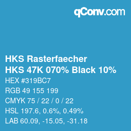 カラーコード: HKS Rasterfaecher - HKS 47K 070% Black 10% | qconv.com