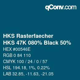 Código de color: HKS Rasterfaecher - HKS 47K 080% Black 50% | qconv.com