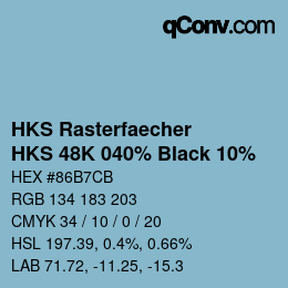 Código de color: HKS Rasterfaecher - HKS 48K 040% Black 10% | qconv.com