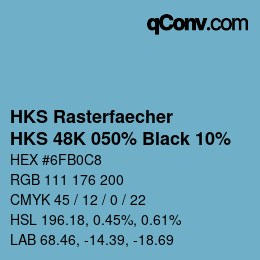 カラーコード: HKS Rasterfaecher - HKS 48K 050% Black 10% | qconv.com