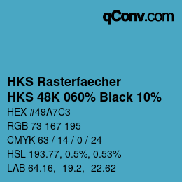 Farbcode: HKS Rasterfaecher - HKS 48K 060% Black 10% | qconv.com