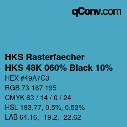 Color code: HKS Rasterfaecher - HKS 48K 060% Black 10% | qconv.com