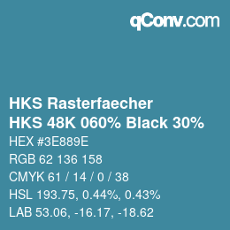 カラーコード: HKS Rasterfaecher - HKS 48K 060% Black 30% | qconv.com
