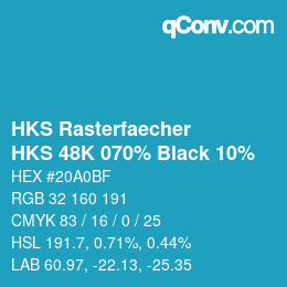 Código de color: HKS Rasterfaecher - HKS 48K 070% Black 10% | qconv.com