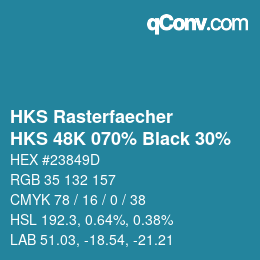 Color code: HKS Rasterfaecher - HKS 48K 070% Black 30% | qconv.com