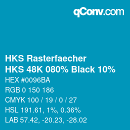 Code couleur: HKS Rasterfaecher - HKS 48K 080% Black 10% | qconv.com