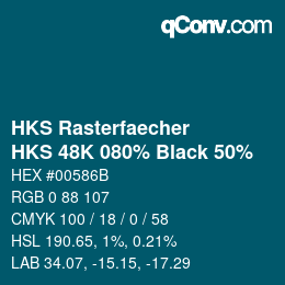 Código de color: HKS Rasterfaecher - HKS 48K 080% Black 50% | qconv.com
